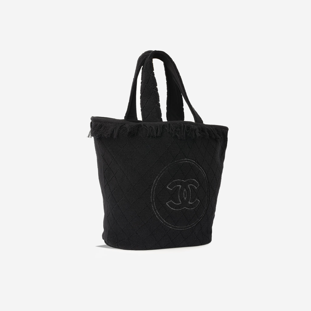 Chanel SS25 Beachwear Towel Set - Black Cotton
