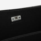 Chanel Micro Top Handle Clutch On Chain - Black Patent Calfskin | Gold Hardware