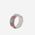 Hermes Baobab Cat Hinged Narrow Bracelet Enamel | Palladium Plated