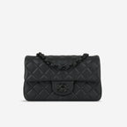 Chanel Mini Rectangular - So Black Iridescent Lambskin