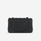Chanel Mini Rectangular - So Black Iridescent Lambskin