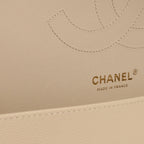 Chanel Classic Jumbo Double Flap - Ecru Caviar | Champagne Gold Hardware