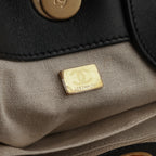 Chanel Large Deauville - Black Lambskin with Multicolor Logo | Antique Gold Hardware