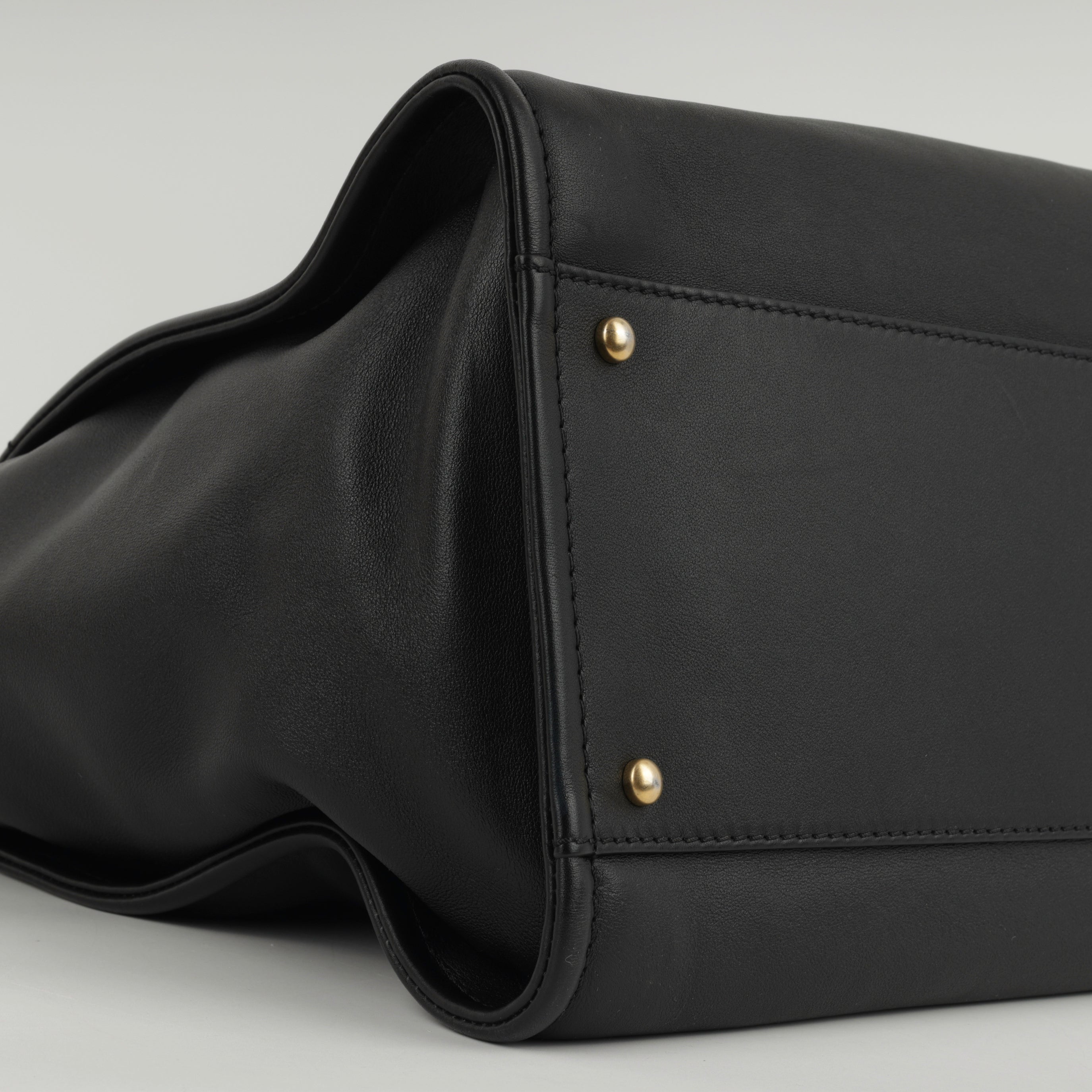 Chanel Large Deauville - Black Lambskin with Multicolor Logo | Antique Gold Hardware