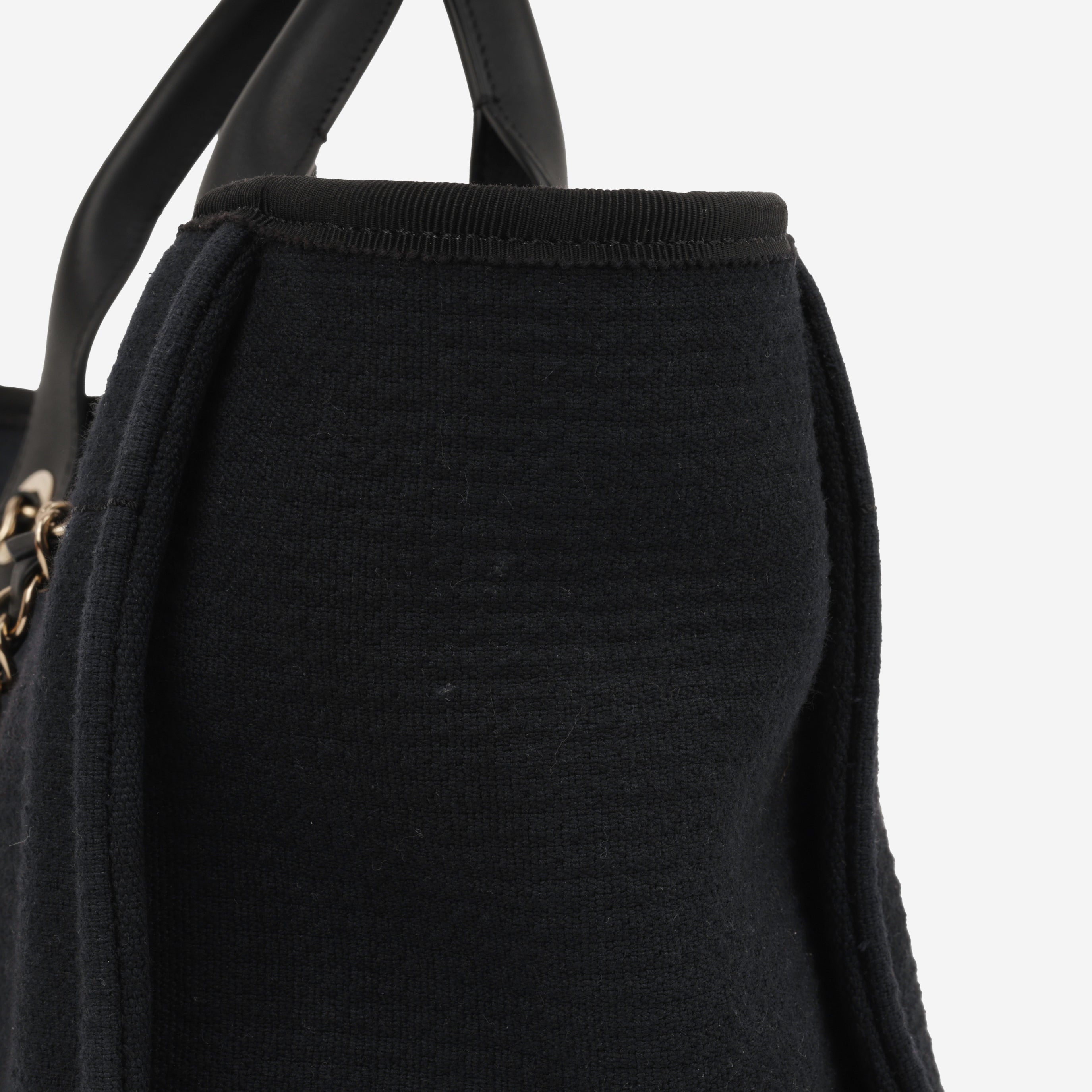 Chanel Small Deauville - Black Mixed Fabrics | Champagne Gold Hardware