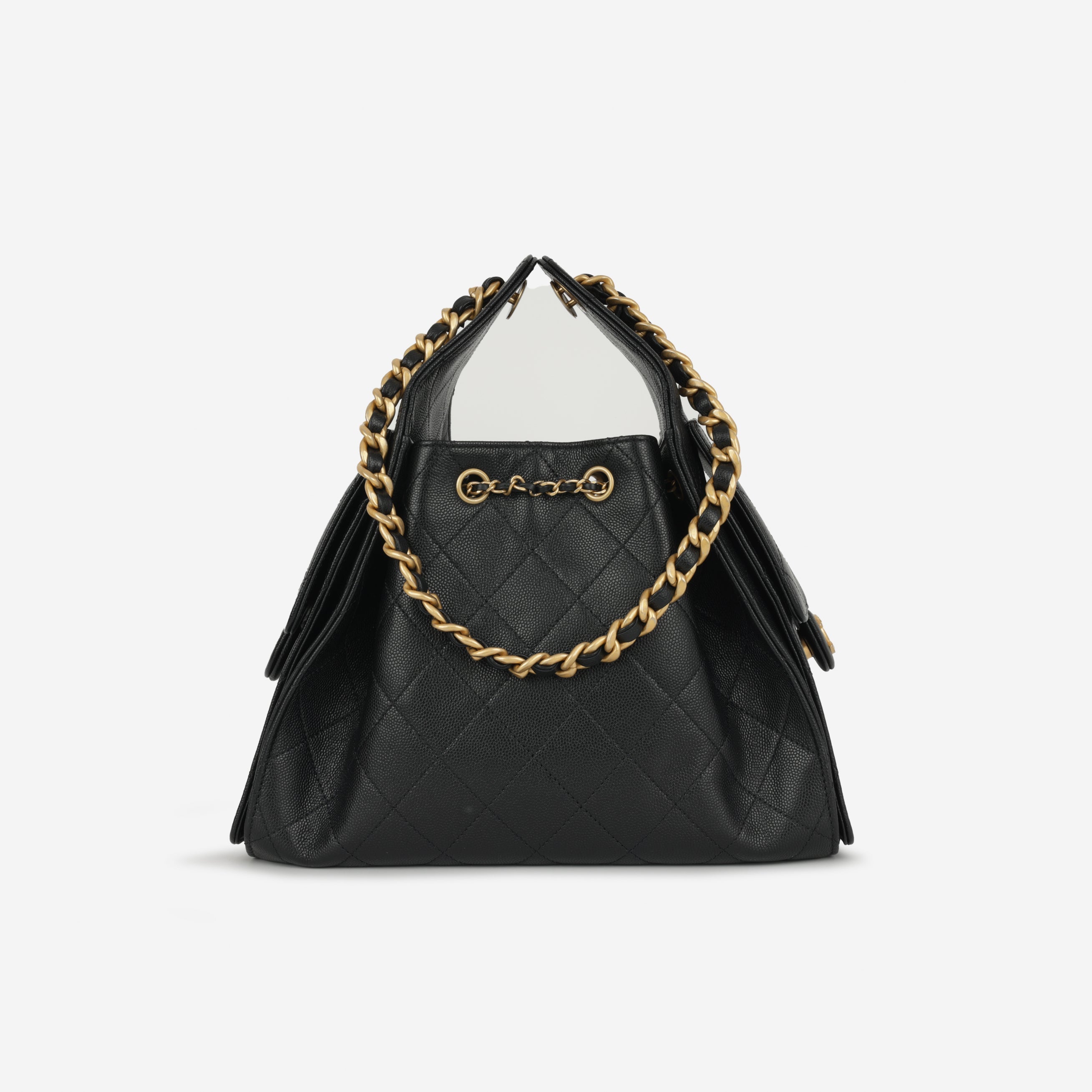 Chanel Small 25 Hobo - Black Caviar | Gold Hardware