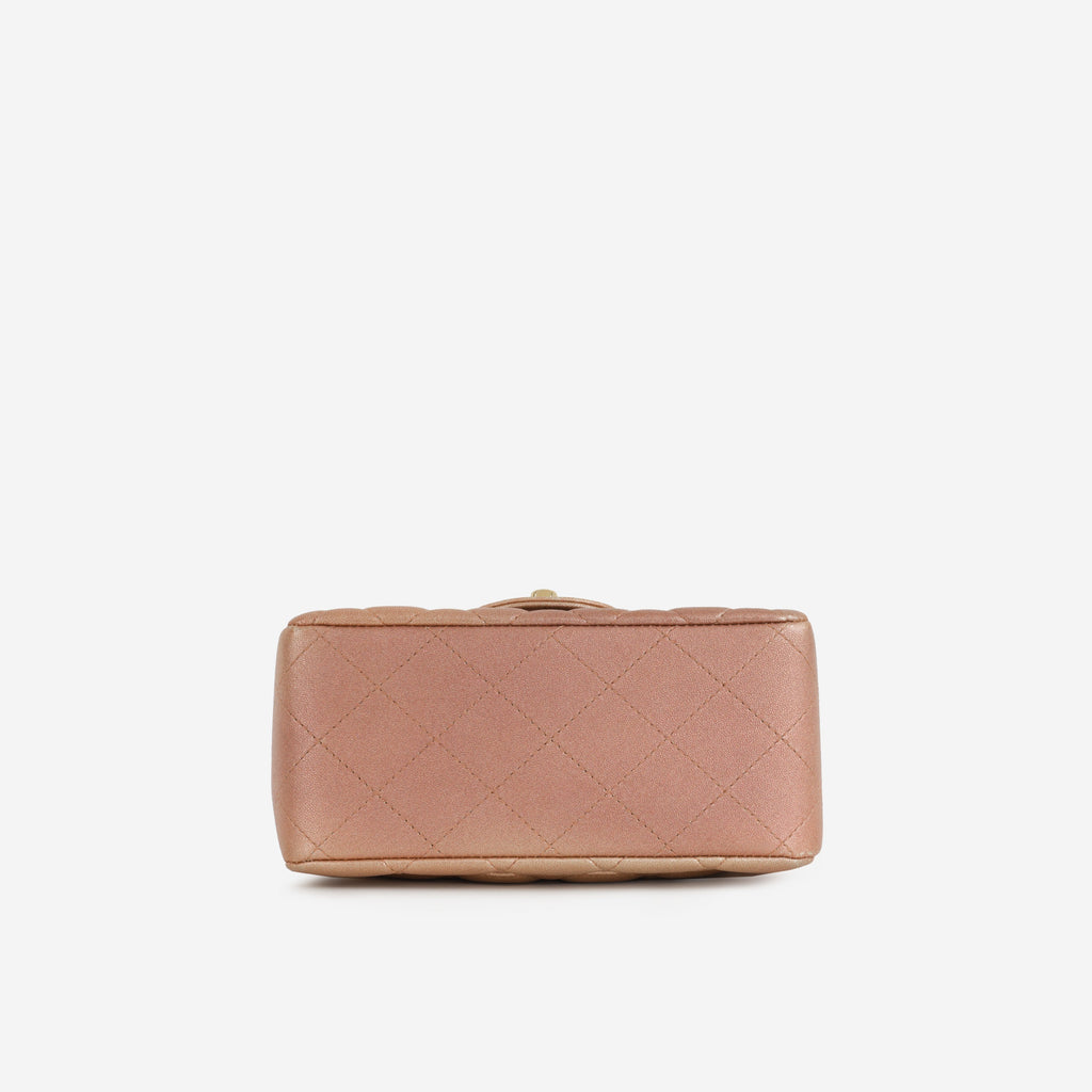 Chanel Mini Square Iridescent Pink Ombre | Gold Hardware