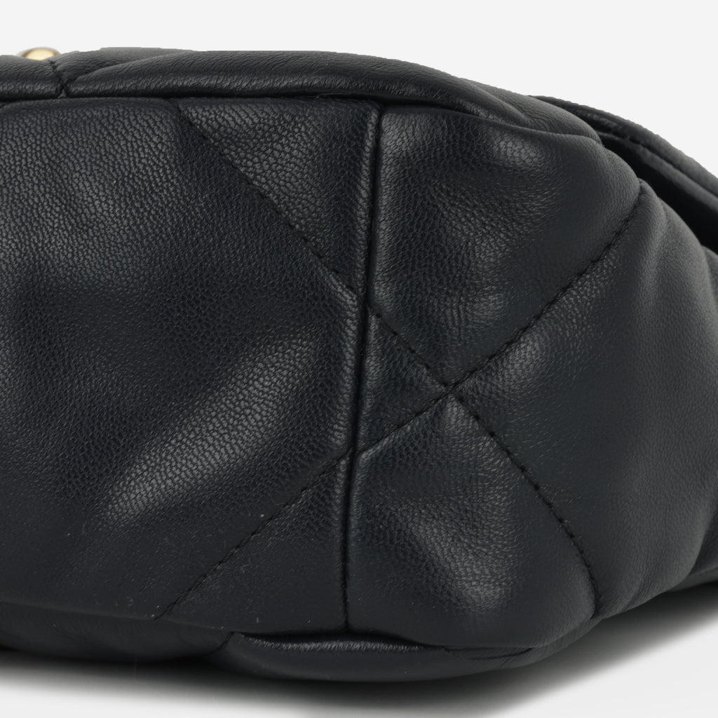 Chanel Small 19  Midnight Blue Lambskin | Gold & Silver Hardware