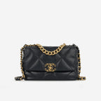 Chanel Small 19  Midnight Blue Lambskin | Gold & Silver Hardware