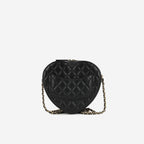 Chanel Large Heart Bag - Black Lambskin | Champane gold hardware