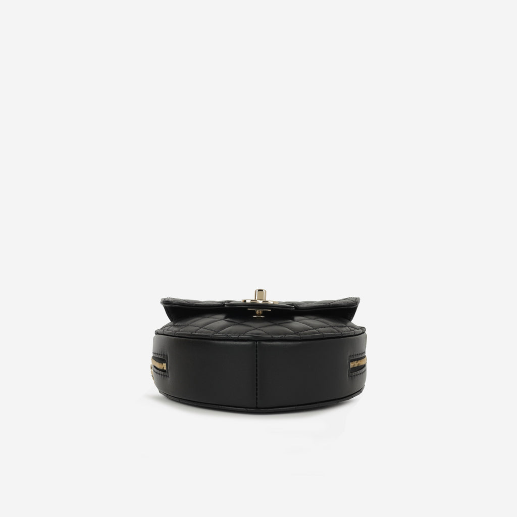 Chanel Large Heart Bag - Black Lambskin | Champane gold hardware