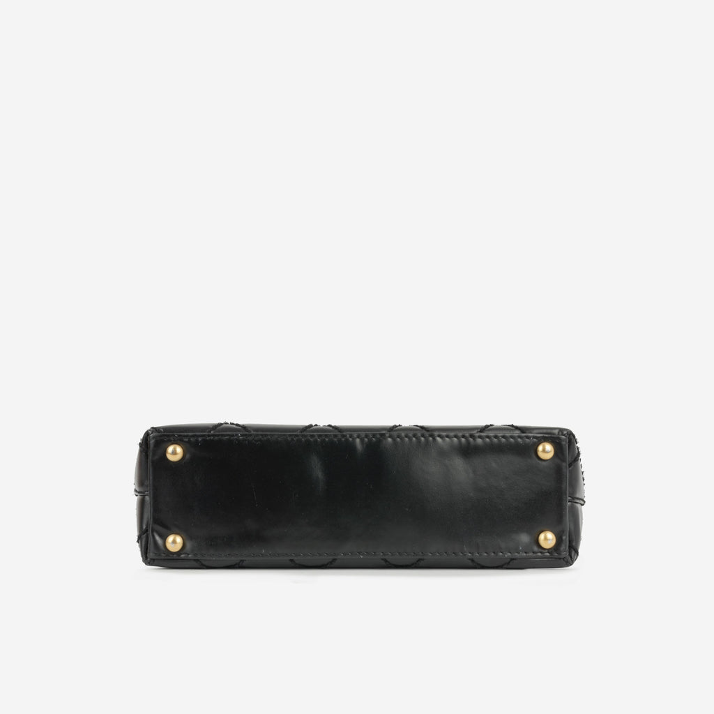 Chanel Small Surpique Stitch Tote | Black Calfskin