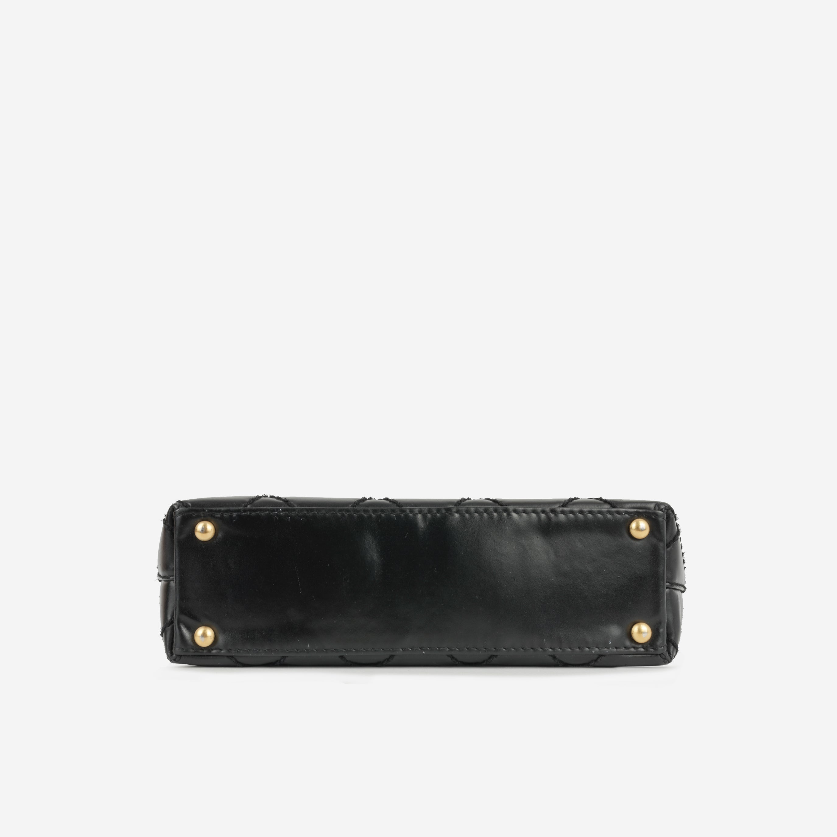 Chanel Small Surpique Stitch Tote | Black Calfskin