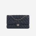Chanel Medium Classic Flap - Navy Caviar | Silver Hardware