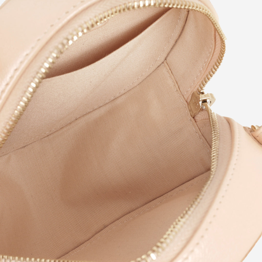 Chanel Pearl CC Round Clutch - Iridescent Pink Lambskin | Champagne Gold Hardware