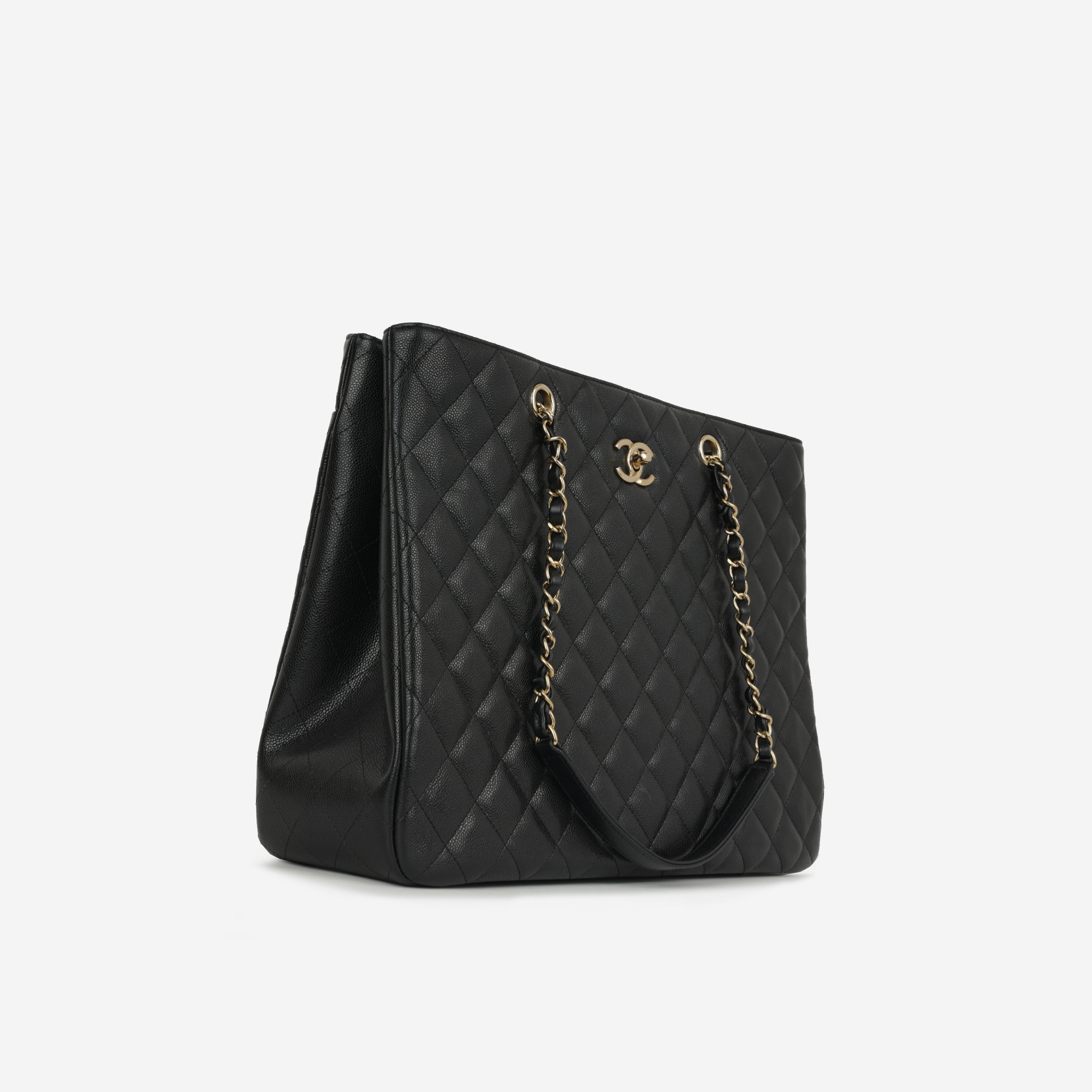 Chanel Timeless CC Shopping Tote - Black Caviar | Champagne Gold Hardware
