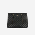 Chanel Timeless CC Shopping Tote - Black Caviar | Champagne Gold Hardware