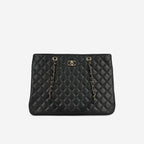 Chanel Timeless CC Shopping Tote - Black Caviar | Champagne Gold Hardware