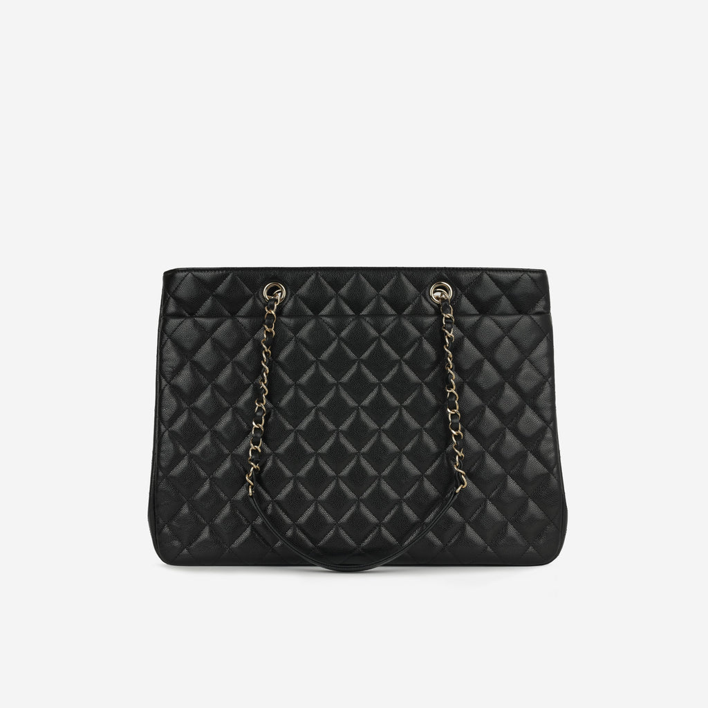 Chanel Timeless CC Shopping Tote - Black Caviar | Champagne Gold Hardware