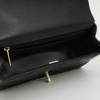 Chanel Mini Rectangular Strass Top Handle - Black Lambskin | Gold Hardware