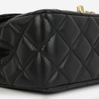 Chanel Mini Rectangular Strass Top Handle - Black Lambskin | Gold Hardware