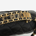 Chanel Mini Rectangular Strass Top Handle - Black Lambskin | Gold Hardware