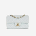 Chanel Mini Rectangular - Baby Blue Lambskin | Champagne Gold Hardware