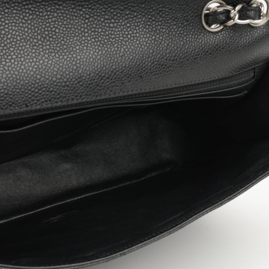 Chanel Classic Single Flap Jumbo - Black Caviar | Silver Hardware
