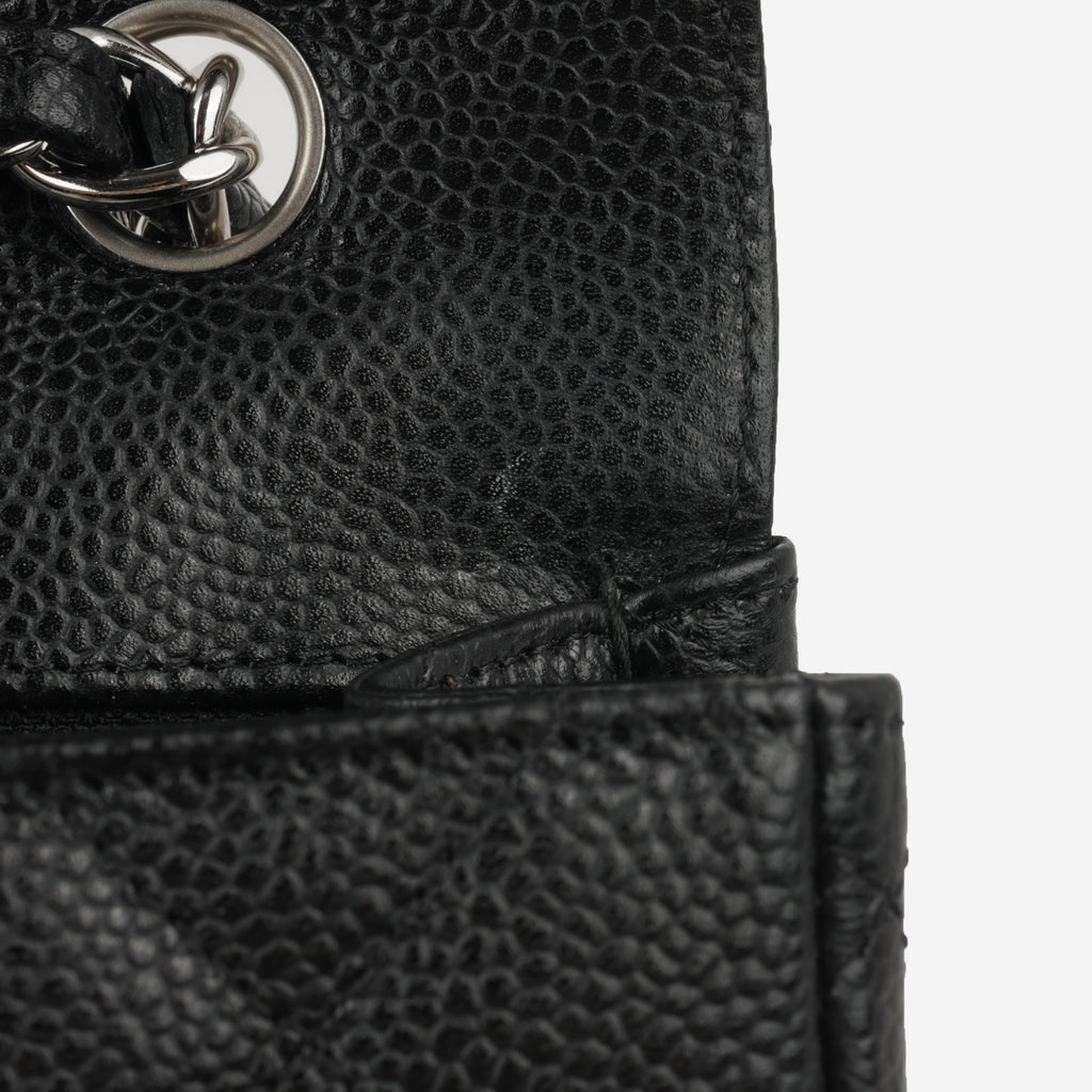 Chanel Classic Single Flap Jumbo - Black Caviar | Silver Hardware