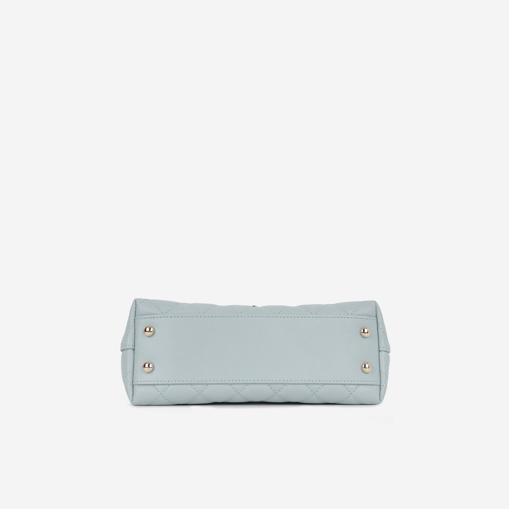 Chanel Small Coco Handle - Tiffany Blue Caviar | Champagne Gold Hardware