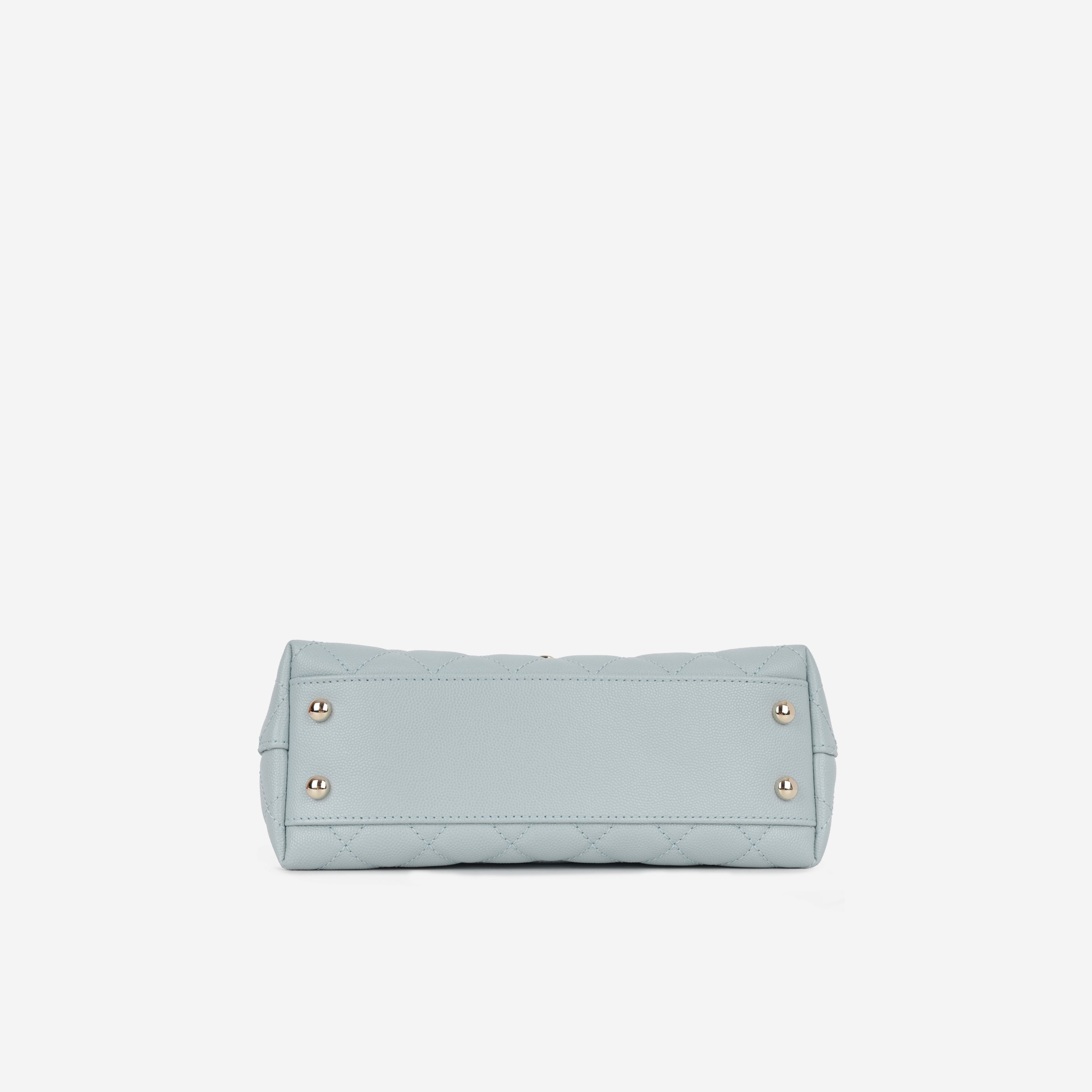 Chanel Small Coco Handle - Tiffany Blue Caviar | Champagne Gold Hardware