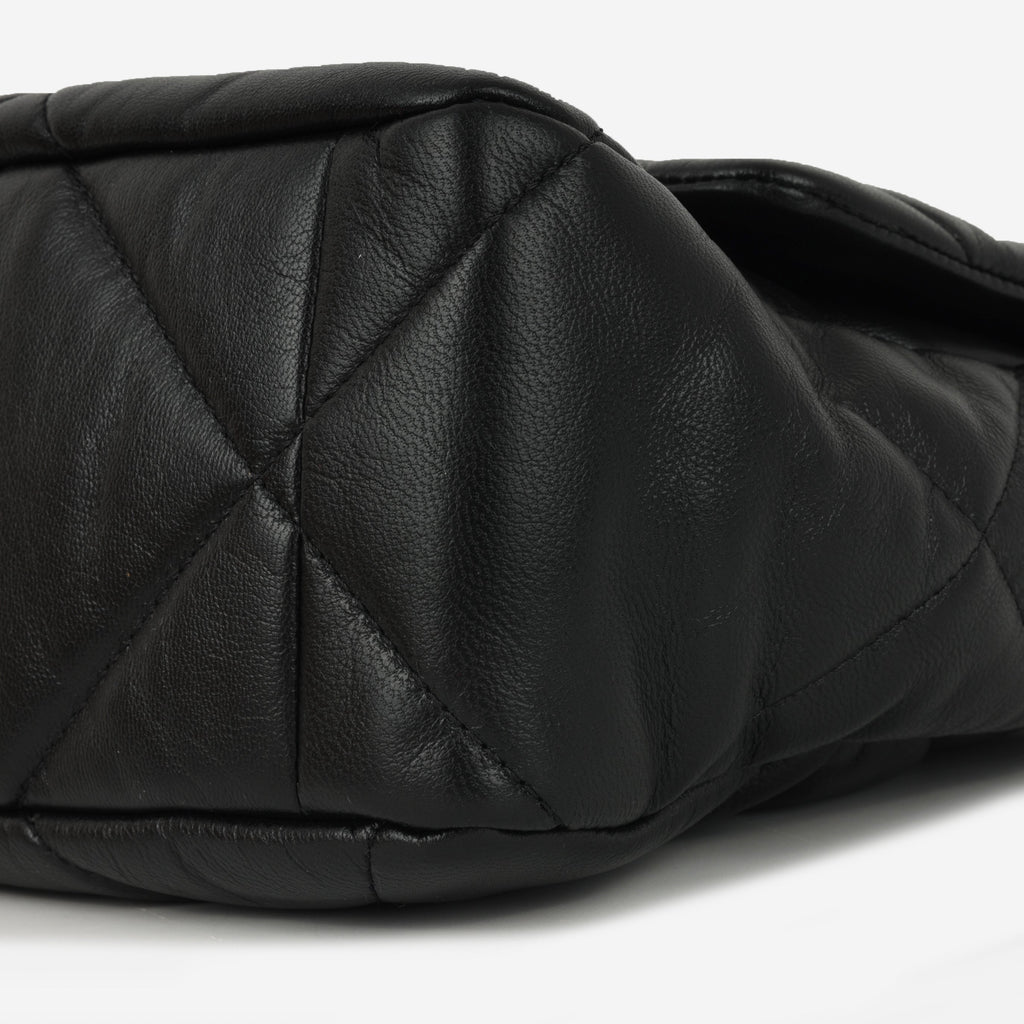 Chanel Large 19 Flap Bag - Black Lambskin | Gold and Ruthenium-tone hardware