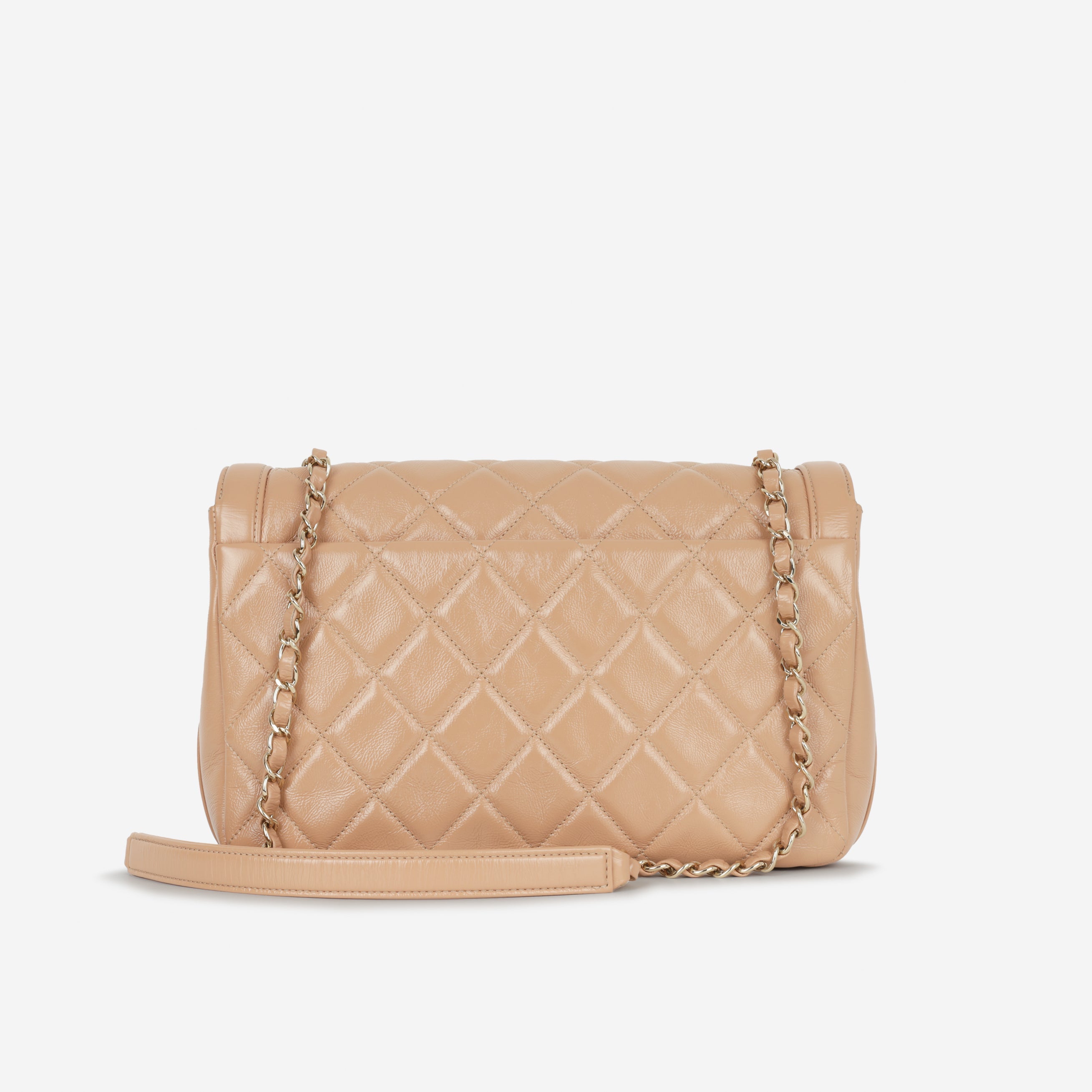 Chanel Hold The Line Flap - Caramel Shiny Crumpled Calfskin | Gold Hardware