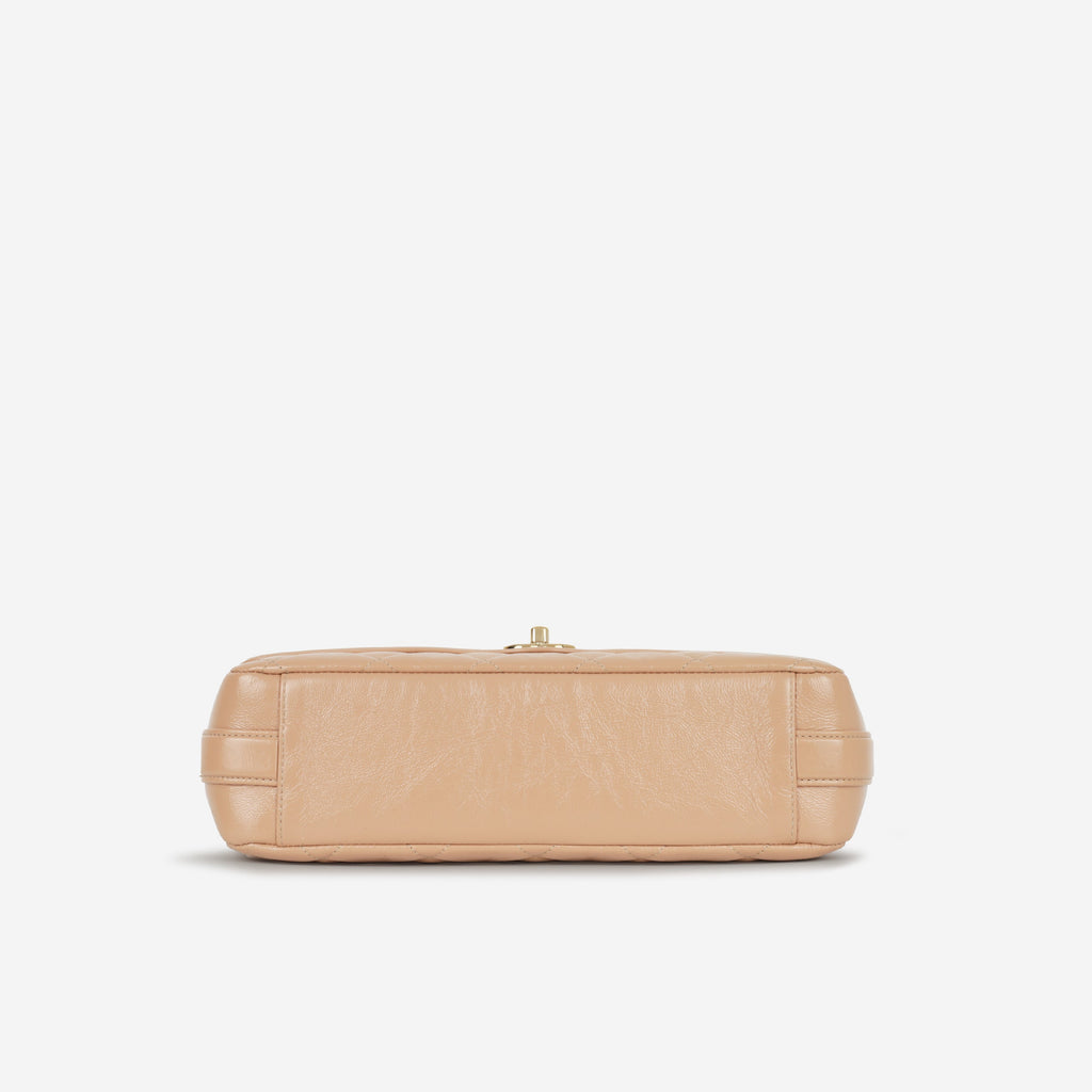 Chanel Hold The Line Flap - Caramel Shiny Crumpled Calfskin | Gold Hardware
