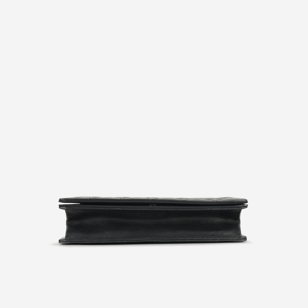 Chanel Quilted Ballerine Flap - Black/Beige Lambskin | Ruthenium Hardware