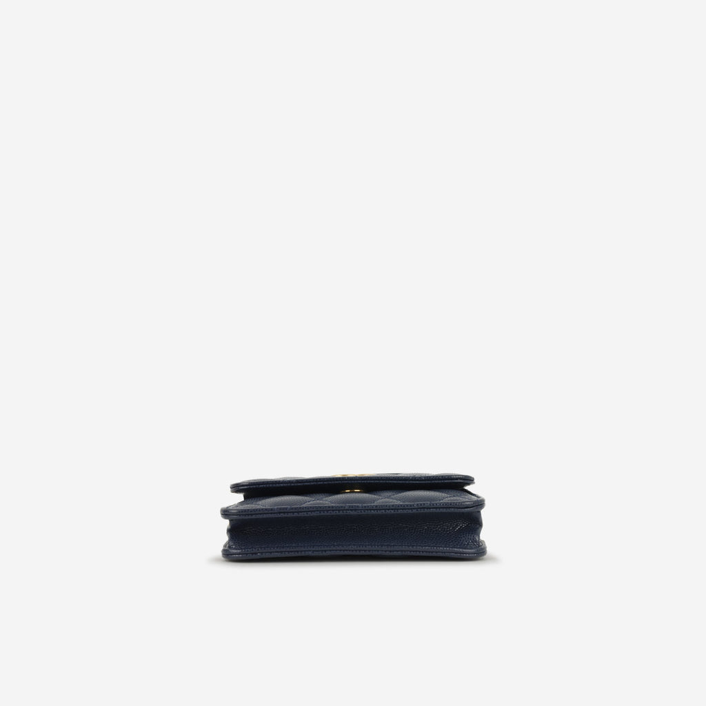 Chanel Twist Your Buttons Coin Purse - Navy Caviar | Gold Hardware