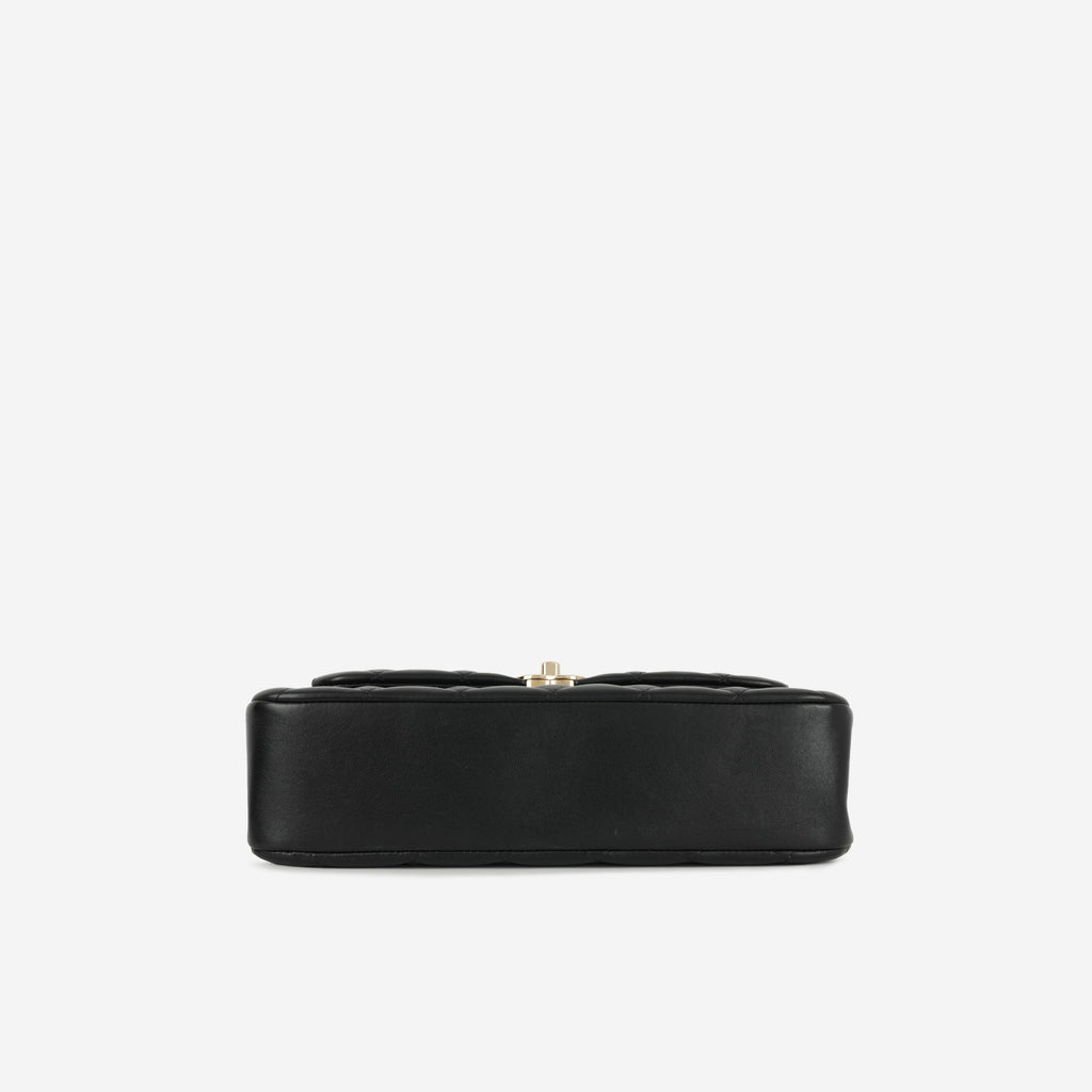 Chanel 25S Classic Flap Bag - Black Lambskin | Champagne Gold Hardware