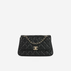 Chanel 25S Classic Flap Bag - Black Lambskin | Champagne Gold Hardware