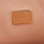 Chanel Pearl East West Flap Bag - Peach Lambskin | Champagne Gold Hardware