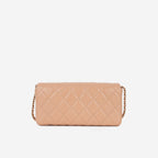 Chanel Pearl East West Flap Bag - Peach Lambskin | Champagne Gold Hardware