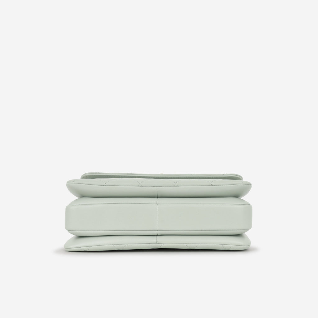 Chanel Small Trendy CC Flap Bag - Light Grey Lambskin | Champagne Gold Hardware