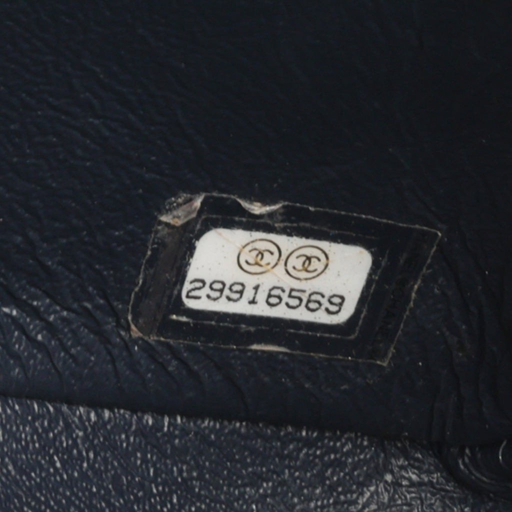 Chanel Mini Flap Rectangular - Navy Lambskin | Champagne Gold Hardware
