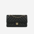 Chanel Medium Classic Flap - Black Lambskin | Gold Hardware