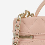 Chanel Top Handle Vanity With Chain - Pink Caviar | Champagne Gold Hardware