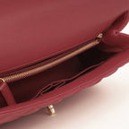 Chanel Medium Coco Handle - Raspberry Caviar | Champagne Gold Hardware