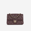 Chanel Mini Flap Rectangular - Burgundy Caviar  | Gold Hardware
