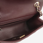 Chanel Mini Flap Rectangular - Burgundy Caviar  | Gold Hardware