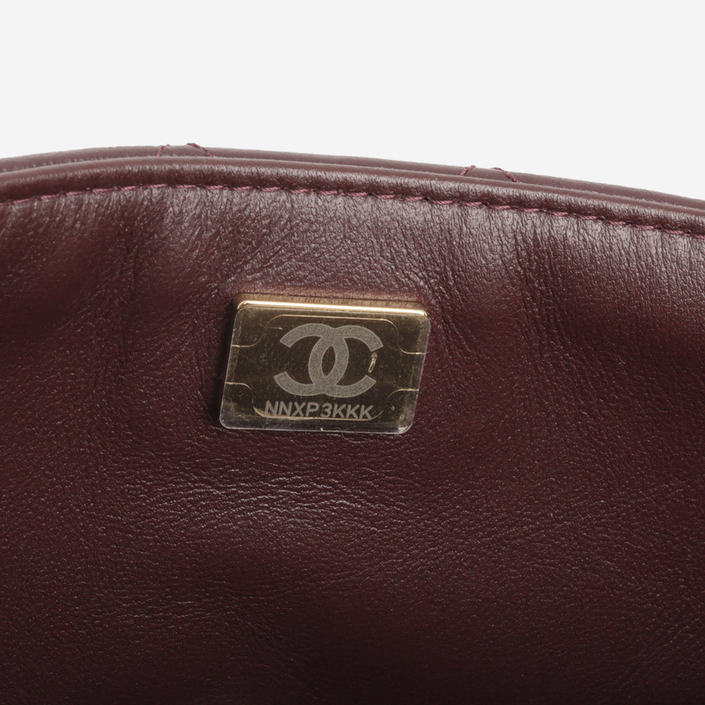 Chanel Mini Flap Rectangular - Burgundy Caviar  | Gold Hardware