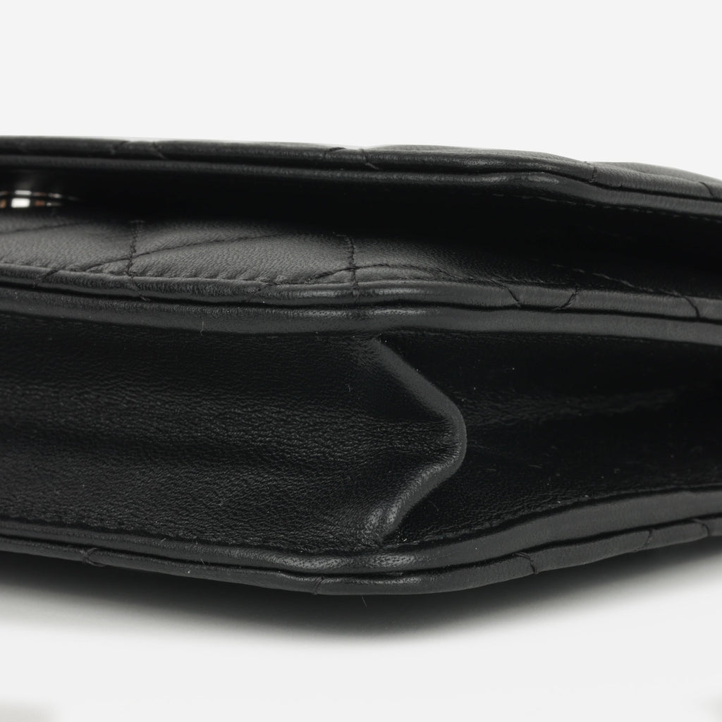 Chanel Classic Wallet on Chain - Black Lambskin | Silver Hardware
