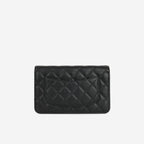 Chanel Classic Wallet on Chain - Black Lambskin | Silver Hardware